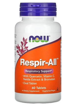Вітаміни та мінерали NOW Respir-All, 60 таблеток