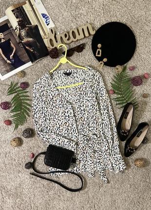 Актуальна леопардова віскозна блуза #139