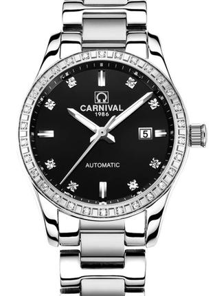 Carnival Жіночий механічний годинник Carnival Luiza Black