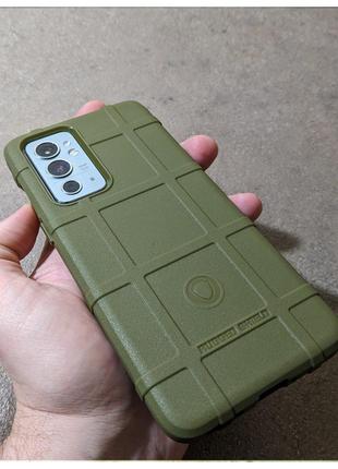OnePlus 9 RT противоударный защитный чехол Rugged Shield ХАКИ