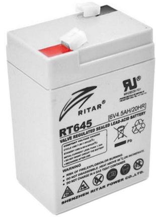 Акумуляторна батарея Ritar AGM RT645 (6В 4.5Aг) (код 78109)