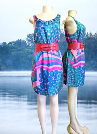 Новое натуральное шелковое нарядное мини платье oasis