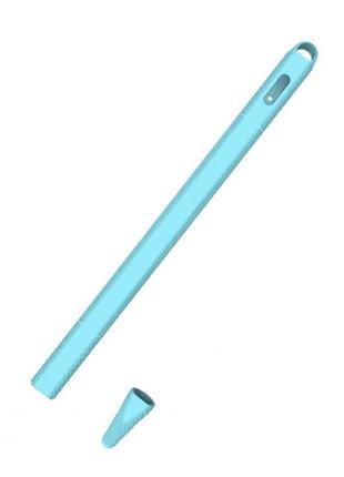 Силиконовый чехол COTEetCI Solid Blue для Apple Pencil 2