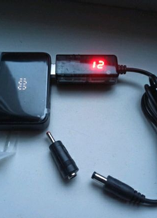 2в1 Підвищувальний перетворювач USB 9 / 12 В для роутера