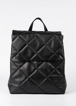 Жіночий рюкзак чорний рюкзак стьобаний рюкзак міський рюкзак