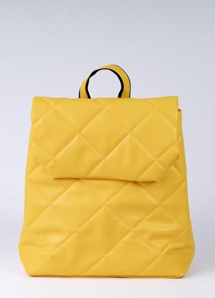 Жіночий рюкзак жовтий рюкзак стьобаний рюкзак міський рюкзак