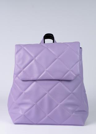 Жіночий рюкзак лавандовий рюкзак бузковий рюкзак стьобаний рюкзак