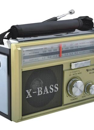 Радіоприймач із ліхтариком на акумуляторі Golon RX-381 X-Bass
