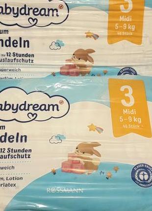 Підгузки babydream преміум розмір 3 midi jumbo 46 шт 5-9 кг