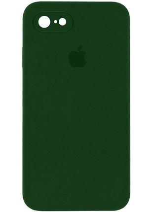 Защитный чехол для Iphone 7 зелёный / Army Green Silicone Case...