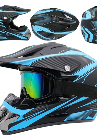 Мото шлем fox racing/мото шлем/эндуро шлем + очки