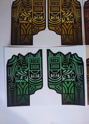 Наклейки на вилку Rock Shox Totem Зелений відтінок