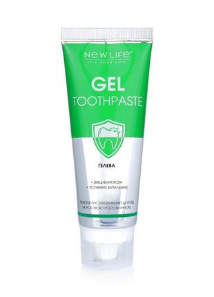 Зубная паста гелевая gel toothpaste 75 мл new life (очищает зу...