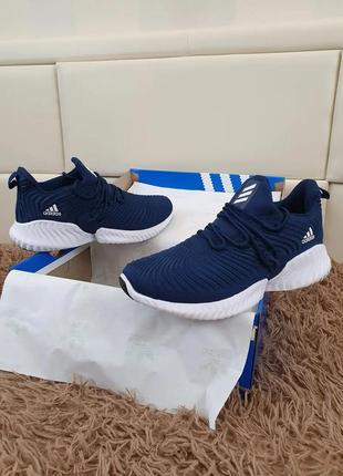 Мужские кроссовки adidas alphabounce instinct темно-синие с белым
