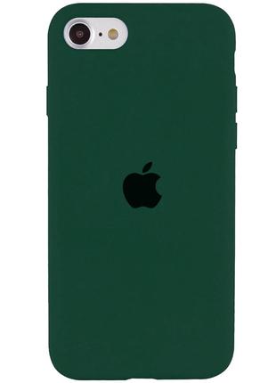 Защитный чехол на Iphone 8 зелёный / Forest Green Silicone Cas...