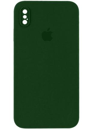 Защитный чехол для Iphone X зелёный / Army Green Silicone Case...