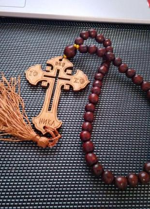 Четки деревянные православные с большим крестом (+Видеообзор)