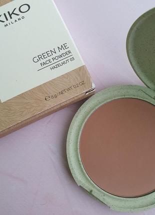 Матуюча пудра kiko milano green me face powder - edition 2022