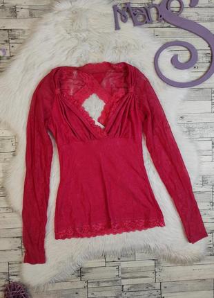 Женская блуза estrella розовая гипюр двойная размер 42 xs