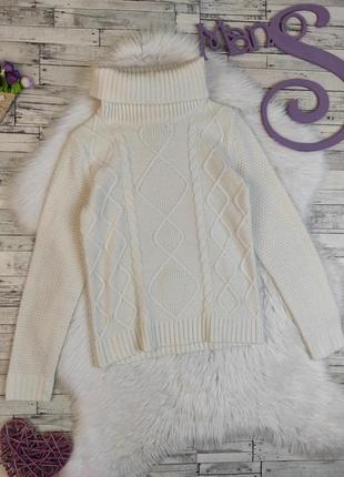 Детский свитер geejay для девочки молочного цвета 100% акрил р...
