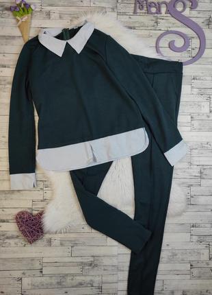 Женский костюм pirina зеленый комплект реглан рубашка обманка ...