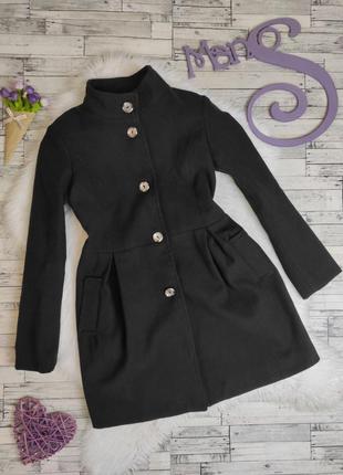 Детское пальто exclusive для девочки черное кашемировое размер...
