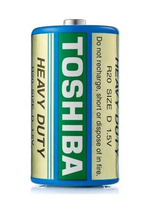 Батарейка солевая TOSHIBA R20 (373, D) Heavy Duty