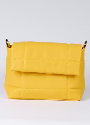 Жіноча сумка жовта сумка через плече жовтий клатч через плече