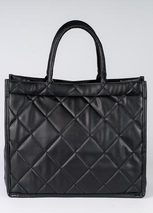 Жіноча сумка чорна сумка чорний шопер шоппер велика сумка