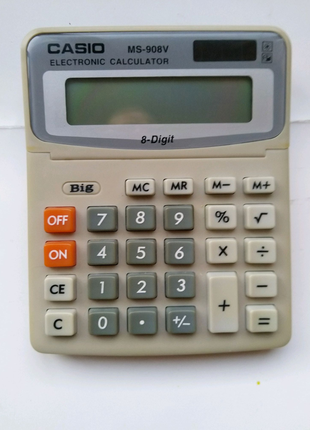 Калькулятор Casio MS-908V, производство Таиланд.