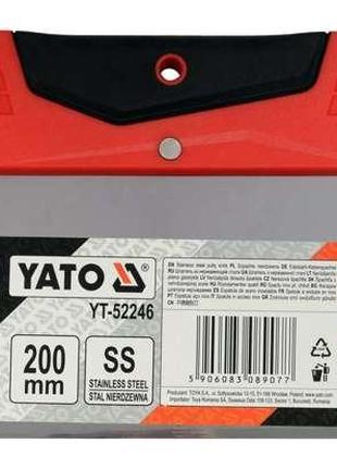 Шпатель для фінішної шпаклівки YATO, 200 мм t = 0.5 мм із неір...