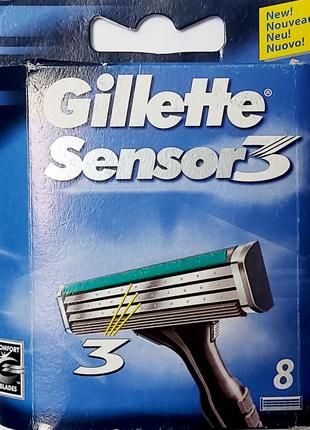 Сменные кассеты для бритвы Sensor Gillette 8 шт. Blue 3 Жилет ...