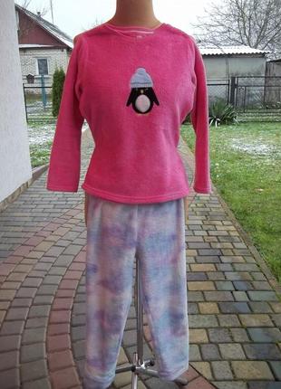 ( 8 - 9 лет ) детская флисовая пижама костюм теплый для девочк...
