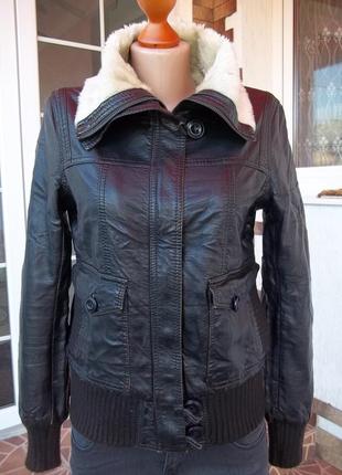(44р) formula joven кожаная женская куртка пиджак косуха на меху