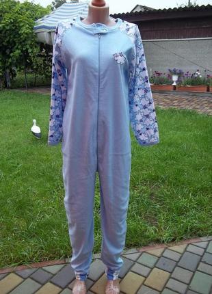( 44 р ) женская пижама кигуруми флисовый комбинезон б/у