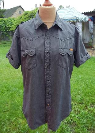 ( 50 р) soulcal фирменная мужская рубашка на кнопках 100 % кат...
