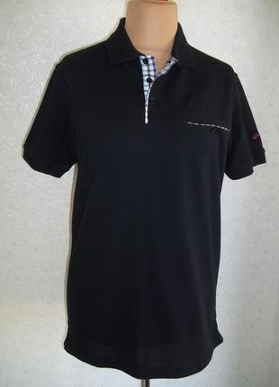 ( l - 48 р ) мужская футболка поло черная катон оригинал германия