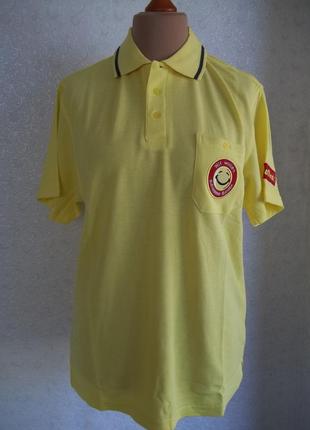 ( l - 48 / 50 р ) мужская футболка поло желтая 100 % катон ори...