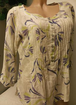 Тонка натуральна блузка шовк бавовна