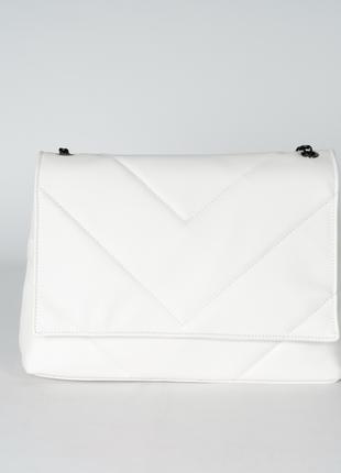 Женская сумка белая сумка на цепочке сумка среднего размера сумка