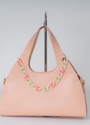 Женская сумка розовая сумка тоут сумка среднего размера пудровая