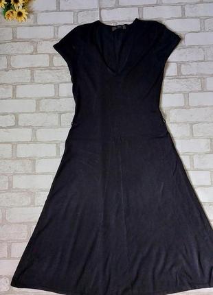 Плаття zara міді трикотажне чорне