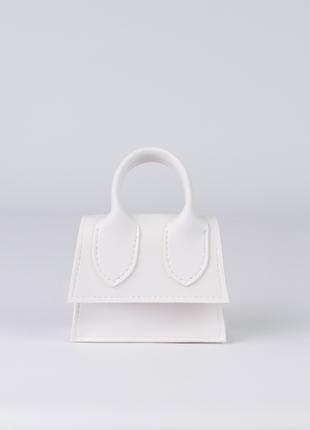 Женская сумка белая сумочка микро сумочка маленькая сумочка белая