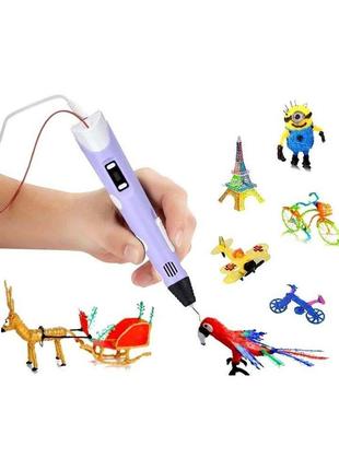 3d-ручка для рисования 3d pen  в комплекте с разноцветным плас...