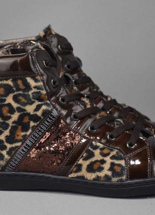 Bikkembergs leopard високі кросівки черевики жіночі шкіряні бр...
