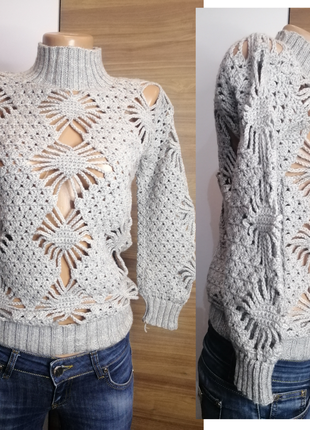 Жіночий вязаний светр ручної роботи женский вязаный свитер