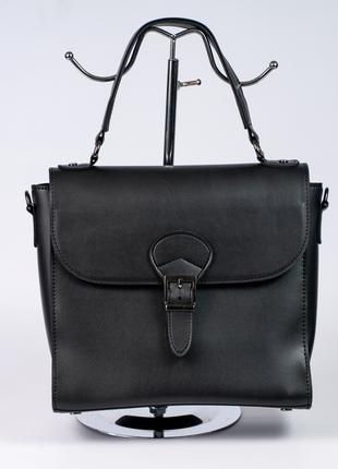 Женская сумка портфель черная сумка среднего размера сумка