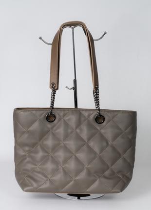 Женская сумка мокко сумка на цепочке моко шопер мокко шоппер