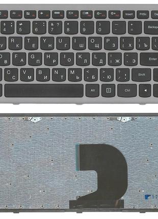 Клавиатура для ноутбука Lenovo Ideapad (Z500) Black, (Gray Fra...