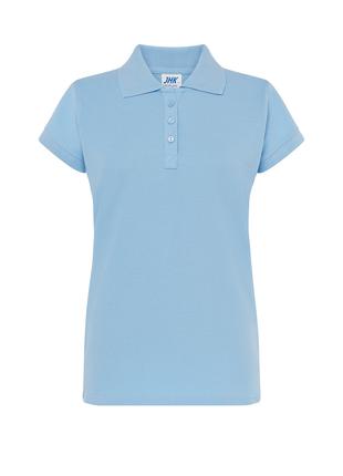 Жіноча сорочка-поло JHK, Polo Regular Lady, блакитна футболка ...